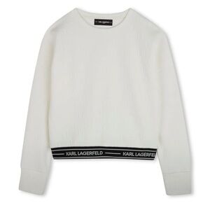 Karl Lagerfeld logo waist sweatshirt